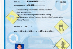 Vocational Training Program Driving course (2) in Mandalay