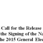 AAPP and FPPS Call for the Release of All Political Prisoners Before the Signing of the National Ceasefire Agreement and the 2015 General Election (2015)