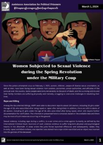 Women Subjected to Sexual Violence during the Spring Revolution under the Military Coup